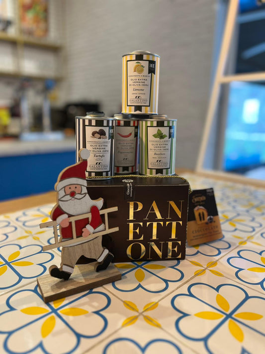 Pack Degustación Gourmet Italiano: Aceites + Panettone de Chocolate