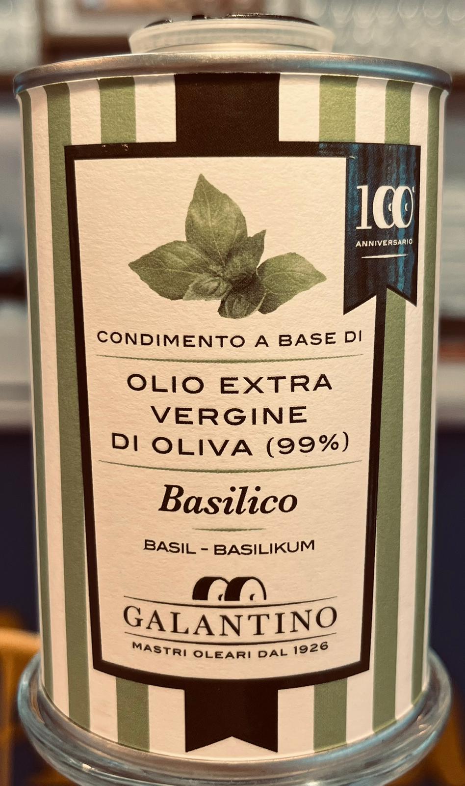 🌿 Aceite de Oliva Virgen Extra a la Albahaca – Galantino